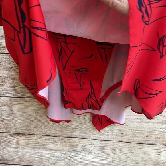 D & CO BEACH ONE PIECE SWIMSUIT IN RED SAILBOAT PRINT - Picture 4 of 6